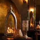 Подсвечник металл "Султан" состаренное золото с патиной 32х17х77 см - фото 24556865