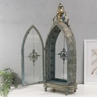 Подсвечник металл "Султан" состаренное золото с патиной 32х17х77 см - фото 24491096