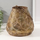 Подсвечник металл на 1 свечу "Узор. Тыковки" состаренное золото 20,5х20,5х20,5 см 10423838 - фото 16234270