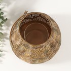 Подсвечник металл на 1 свечу "Узор. Тыковки" состаренное золото 20,5х20,5х20,5 см 10423838 - фото 16234272