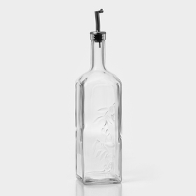 Бутыль стеклянная для жидких специй, 1 л, подарочная упаковка
