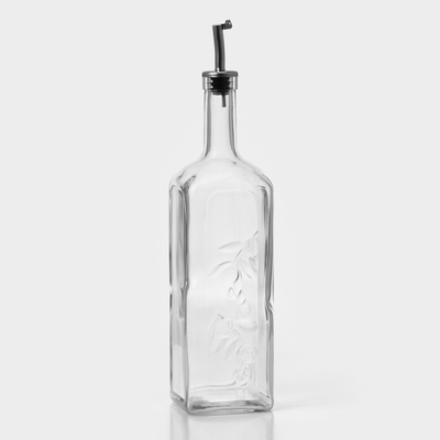 Бутыль стеклянная для жидких специй, 1 л, подарочная упаковка