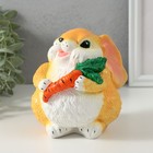 Копилка  "Кролик с морковкой рыжий", 12 см - фото 321740460