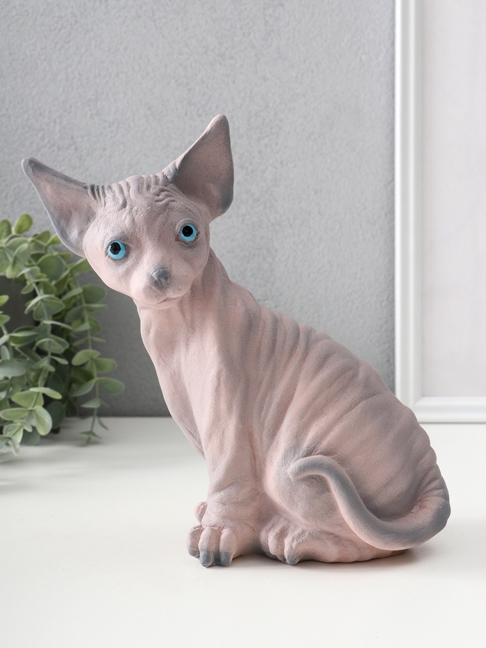 Копилка для денег «Котенок Сфинкс», гипс, 21×10×21 см - Фото 1