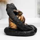 Копилка "Змея с мешком монет" черная, 20см - Фото 3
