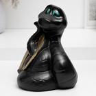 Копилка "Змея с подковой" черная, 17см - фото 24556906