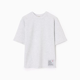 Футболка женская oversize MINAKU: One Most Brand цвет серый меланж, размер 42