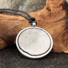 Амулет "Цветок Жизни" с камнем розовый кварц и стразами, 35х41 мм, металлический - фото 24491358