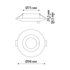 Светильник встраиваемый влагозащищенный Novotech. Water, 50Вт, GU10, 38.5х98х98 мм, цвет чёрный - Фото 2