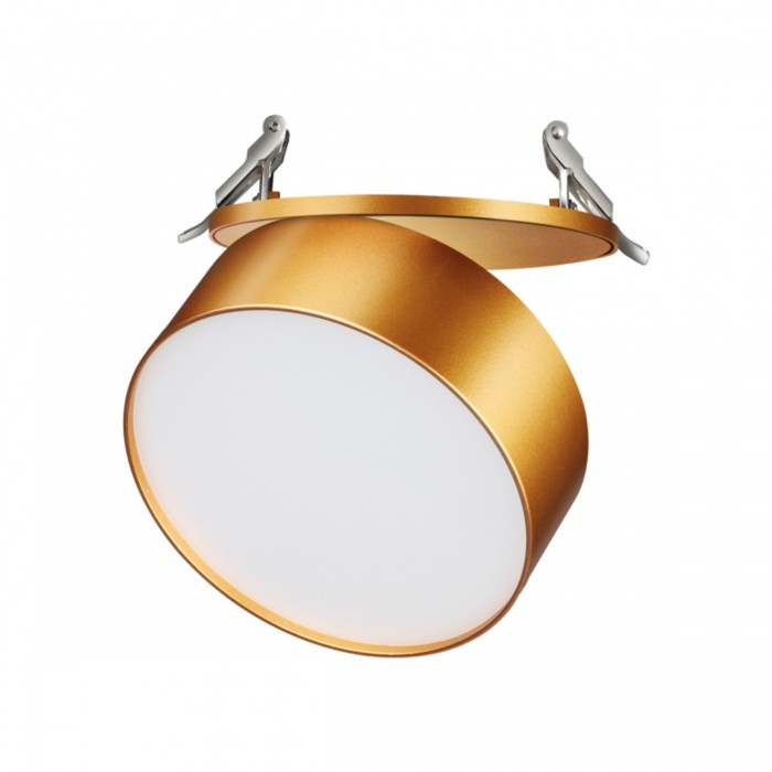 Светильник встраиваемый светодиодный Novotech. Prometa, 24Вт, Led, 95х140х140 мм, цвет матовое золото