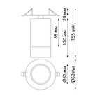 Светильник встраиваемый Novotech. Slim, 9Вт, GU10, 155х60х60 мм, цвет белый, серебро - Фото 2