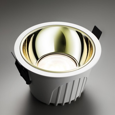 Светильник встраиваемый светодиодный Novotech. Knof, 20Вт, Led, 70х107х107 мм, цвет корпус белый, рефлектор золото