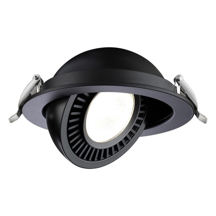 Светильник встраиваемый светодиодный Novotech. Gesso, 18Вт, Led, 55х135х135 мм, цвет чёрный
