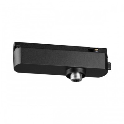 Трековый однофазный двухжильный адаптер для светильников Novotech. Ramo, 15-40Вт, 40х145х34 мм, цвет чёрный