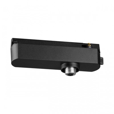 Трековый однофазный трехжильный адаптер для светильников Novotech. Ramo, 15-40Вт, 40х145х34 мм, цвет чёрный
