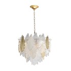 Люстра Odeon Light. Lace, 8х40Вт, Е14, 650-1550х490 мм, цвет золото, прозрачный, белый - фото 4362465