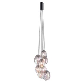 Люстра Odeon Light. Mussels, 8х40Вт, G9, 1550х300 мм, цвет чёрный, перламутровый 10512578