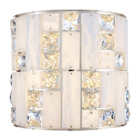 Бра Odeon Light. Crossa, 15Вт, Led, 220х230х230 мм, цвет золото, прозрачный, белый