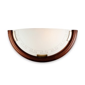 Бра Sonex. Greca wood, 100Вт, E27, 360х180 мм, цвет белый, коричневый