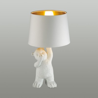 Лампа настольная Lumion. Bear, 40Вт, E14, 370х200х200 мм, цвет белый