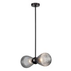 Подвес Odeon Light. Elica, 40Вт, E14, 485-740х450х146 мм, цвет чёрный хром, дымчатый 10512802 - фото 312400092