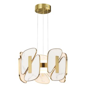 Светильник подвесной Odeon Light. Chiara, 45Вт, Led, 280х400х400 мм, цвет золотой