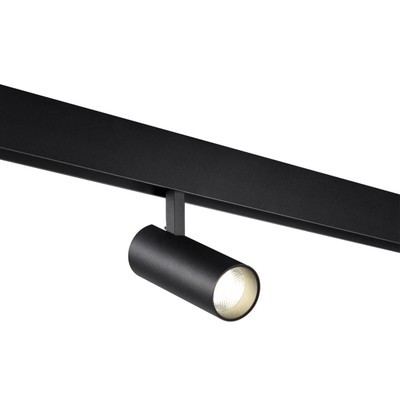 Трековый светильник для низковольтного шинопровода Novotech. Flum, 12Вт, Led, 188х116х50 мм, цвет чёрный