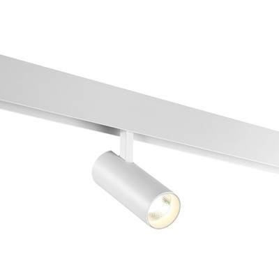 Трековый светильник для низковольтного шинопровода Novotech. Flum, 12Вт, Led, 188х116х50 мм, цвет белый