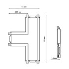 Соединитель с токопроводом T для низковольтного шинопровода Novotech. Smal, 5,5х85х25 мм, цвет белый - Фото 2