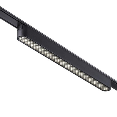 Трековый светильник для низковольтного шинопровода Novotech. Smal, 18Вт, Led, 27х330х25 мм, цвет чёрный