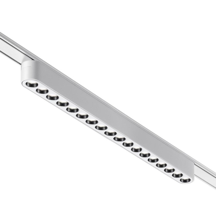 Трековый светильник для низковольтного шинопровода Novotech. Smal, 18Вт, Led, 27х330х25 мм, цвет белый - Фото 1