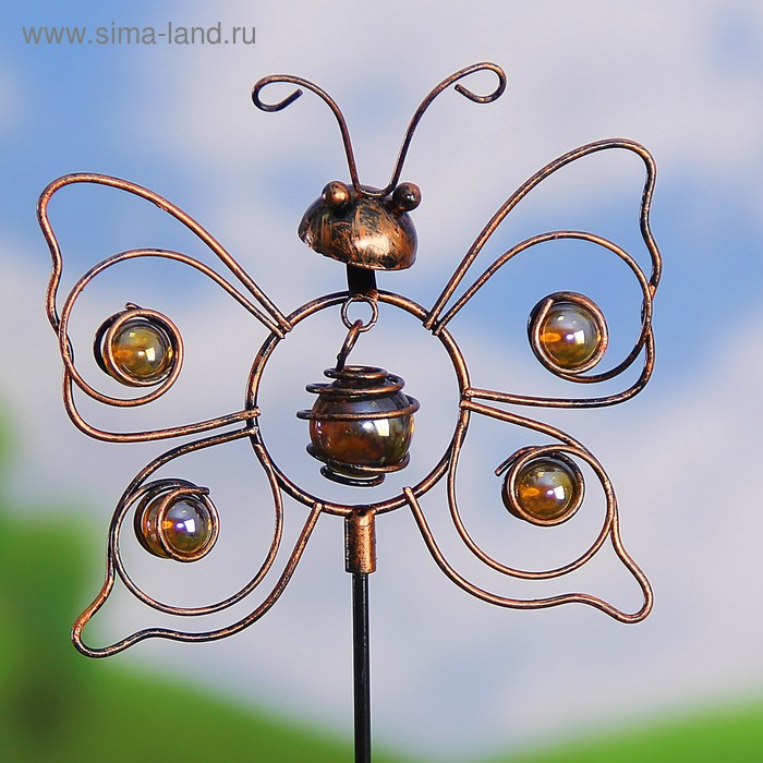 Декор садовый "Бабочка", штекер 59 см, - Фото 1