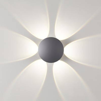 Светильник ландшафтный настенный Novotech. Calle, 6Вт, Led, 45х120х120 мм, цвет темно-серый