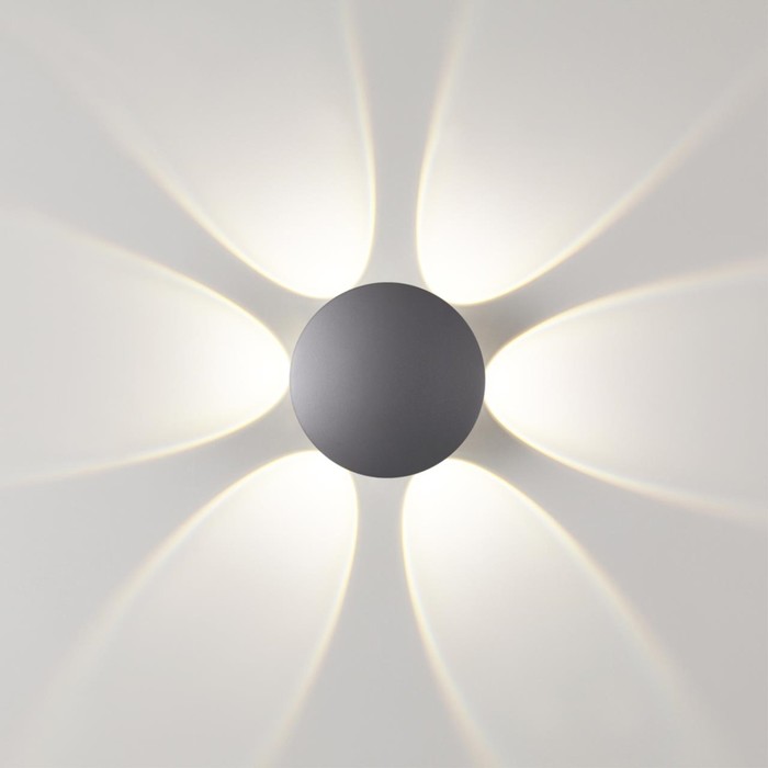 Светильник ландшафтный настенный Novotech. Calle, 6Вт, Led, 45х120х120 мм, цвет темно-серый - Фото 1