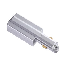 Соединитель-токопровод для однофазного трехжильного шинопровода Novotech, 105х32.5 мм, цвет серебро