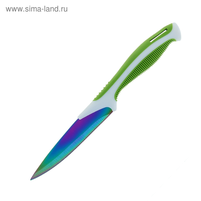 Нож кухонный с титановым покрытием Доляна «Профи», 10,5 см - Фото 1
