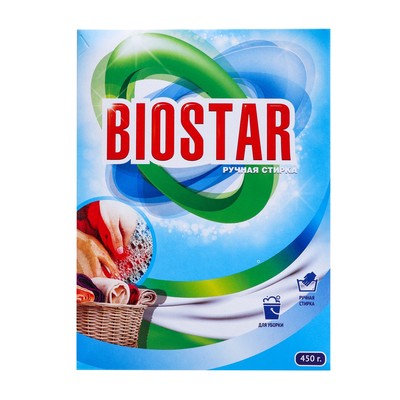 Стиральный порошок,  Biostar, ручная стирка, 450 гр