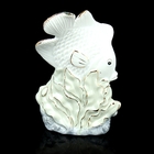 Сувенир керамика "Белая рыбка в водорослях" 14х10х4,5 см - Фото 1