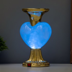 Лава-лампа "Сердце" LED 2Вт от батареек 3хАА золото 12,5х10х20,5 см