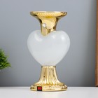 Лава-лампа "Сердце" LED 2Вт от батареек 3хАА золото 12,5х10х20,5 см - фото 24529099