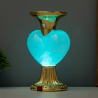 Лава-лампа "Сердце" LED 2Вт от батареек 3хАА золото 12,5х10х20,5 см - фото 24529102
