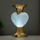 Лава-лампа "Сердце" LED 2Вт от батареек 3хАА золото 12,5х10х20,5 см - фото 24529104