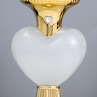 Лава-лампа "Сердце" LED 2Вт от батареек 3хАА золото 12,5х10х20,5 см - фото 24529106