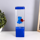 Лава-лампа «Мишка» LED 2 Вт от батареек 3хАА синий 7×7×24 см - Фото 1