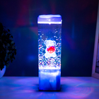 Лава-лампа «Мишка» LED 2 Вт от батареек 3хАА синий 7×7×24 см - Фото 2