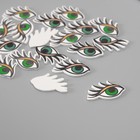 Декор для творчества дерево "Зелёные глаза" набор 20 шт 2,4х1,5 см - фото 11334649