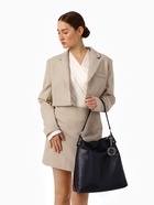 Сумка - мешок женская TEXTURA, на молнии, 32×11×32 см, чёрная - Фото 8