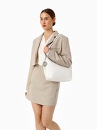 Сумка - мешок женская TEXTURA, на молнии, 36×10×28 см, белая 10401172