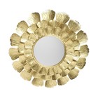 Декор настенный с зеркалом «Цветок. Веер», панно металл под золото, 94×94×7 см - Фото 4