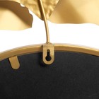 Декор настенный с зеркалом «Цветок из веерных листьев», панно металл, серо-золотой 98.4×98.4×6.4 см - Фото 5